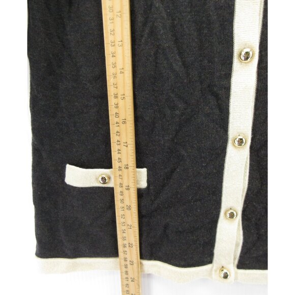 Coach Sweater Large Merino Wool Cardigan Classic Silver Buttons - Picture 4 of 10